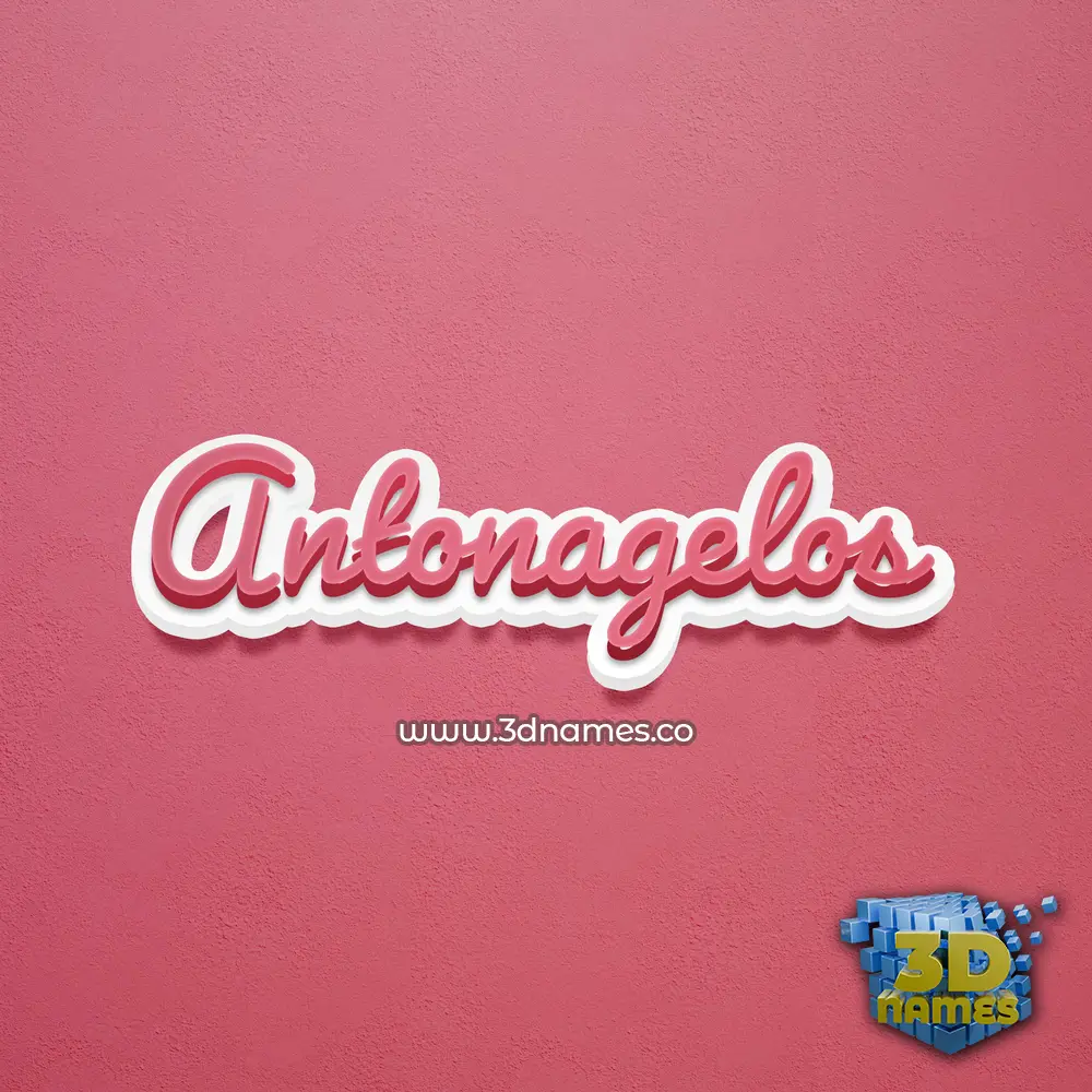 antonagelos in Red Scribble style - 3D name wallpaper