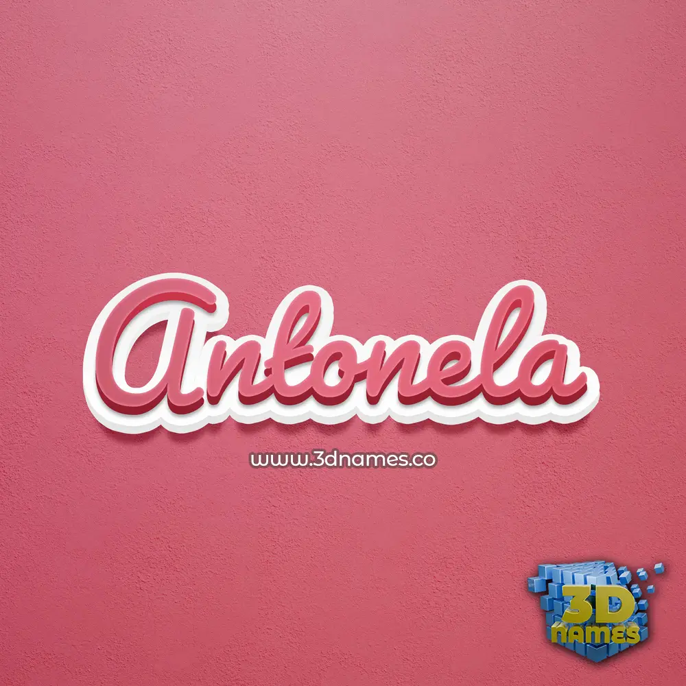 antonela in Red Scribble style - 3D name wallpaper