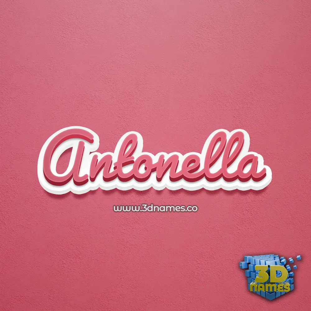 antonella in Red Scribble style - 3D name wallpaper
