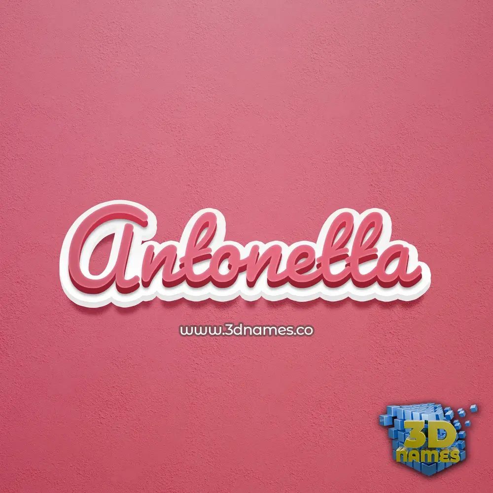 antonetta in Red Scribble style - 3D name wallpaper