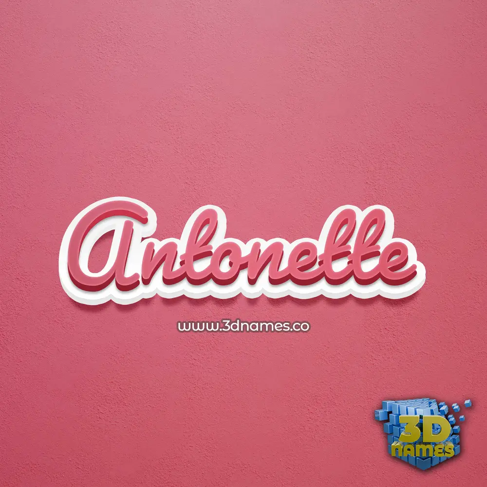 antonette in Red Scribble style - 3D name wallpaper