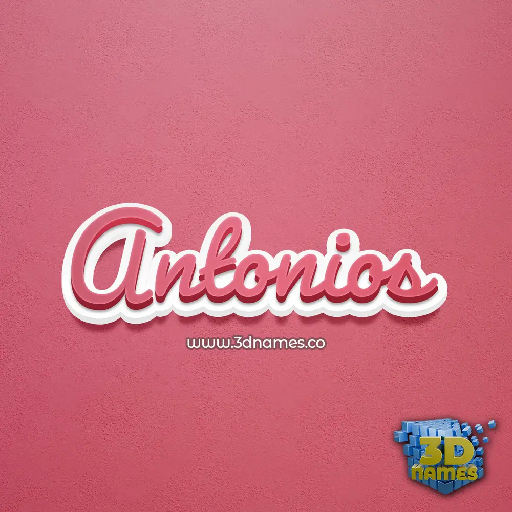 antonios in Red Scribble style - 3D name wallpaper