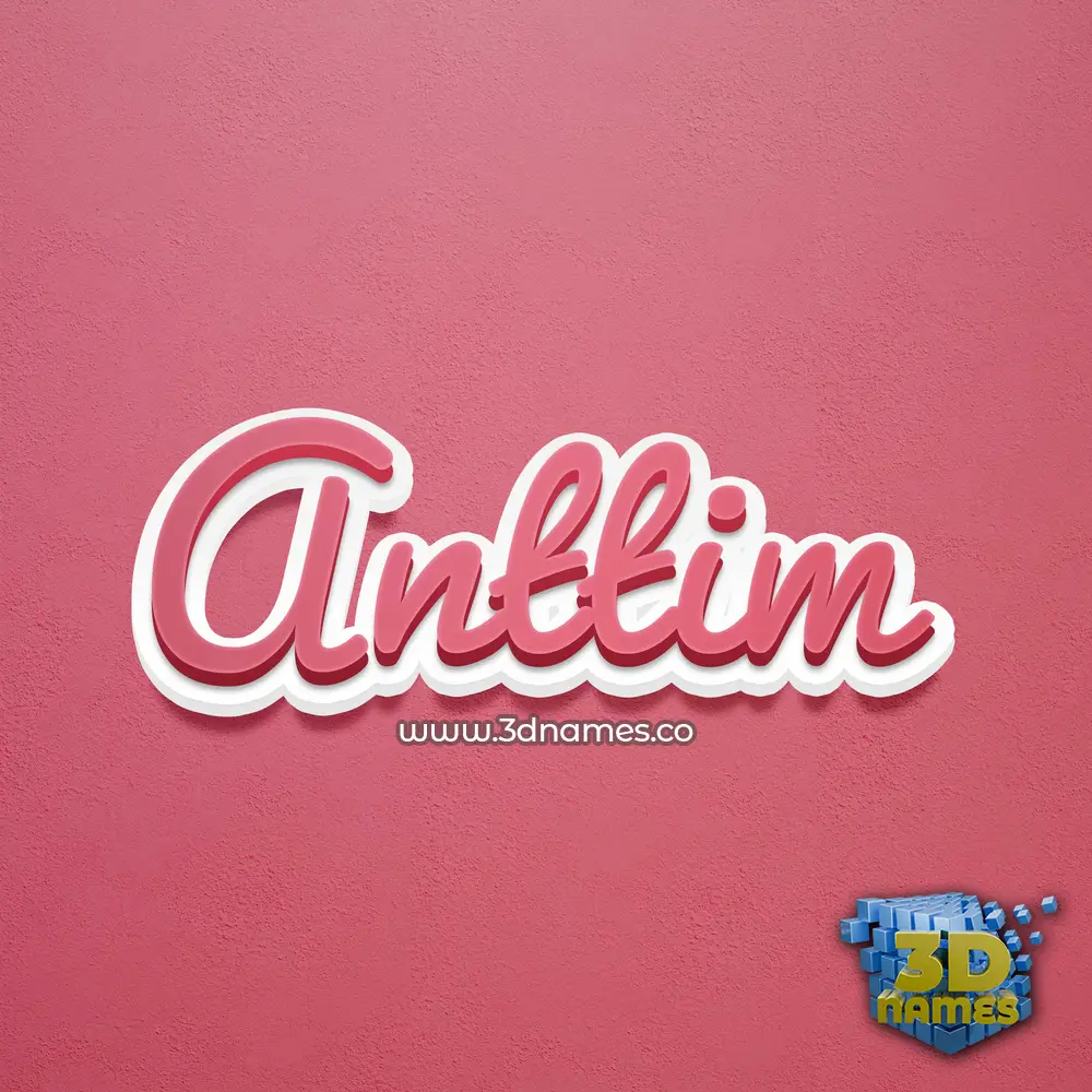 anttim in Red Scribble style - 3D name wallpaper