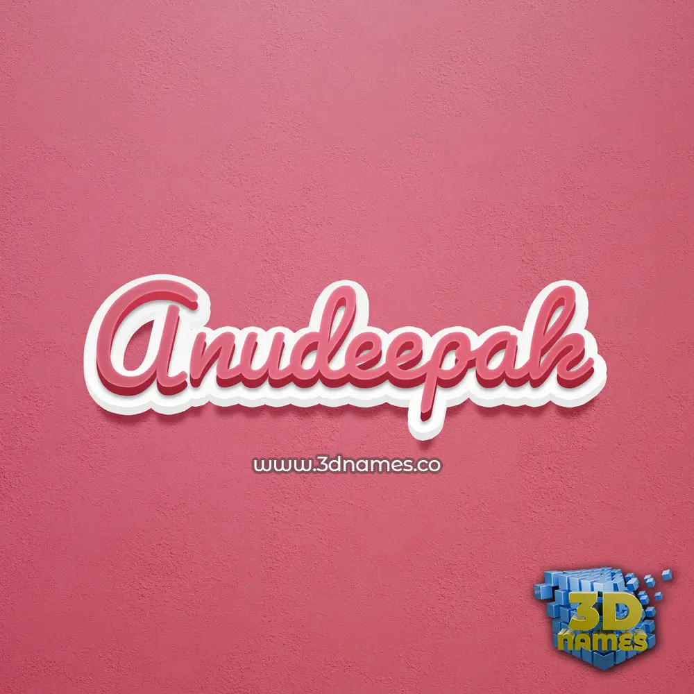 anudeepak in Red Scribble style - 3D name wallpaper