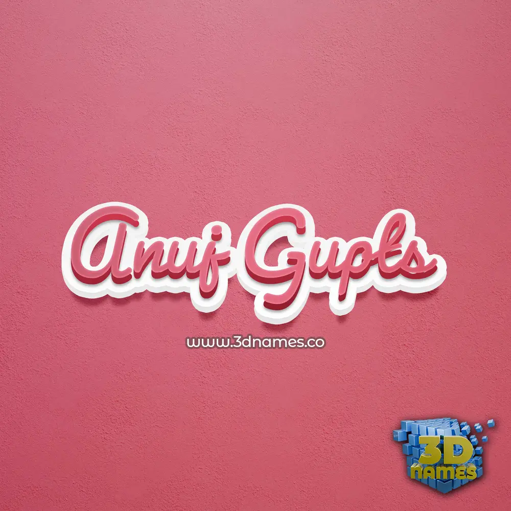 anuj gupts in Red Scribble style - 3D name wallpaper