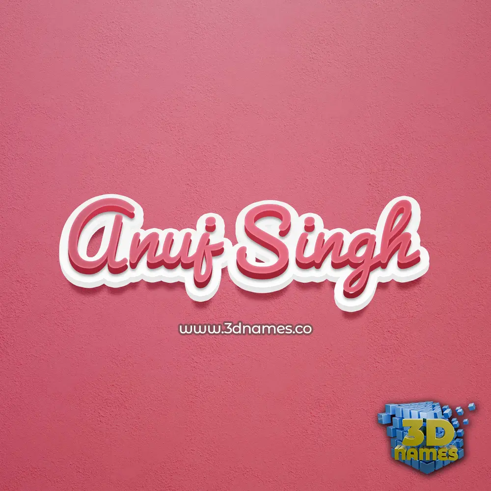 anuj singh in Red Scribble style - 3D name wallpaper