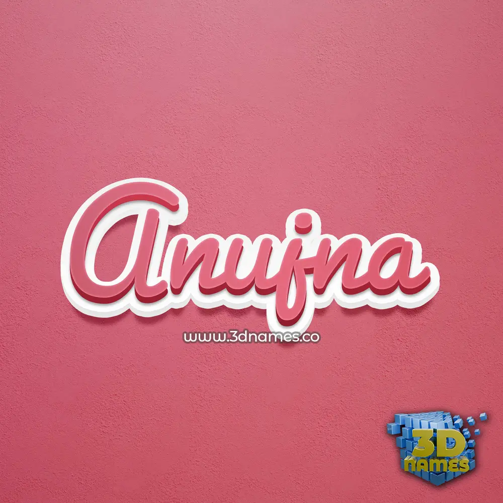 anujna in Red Scribble style - 3D name wallpaper