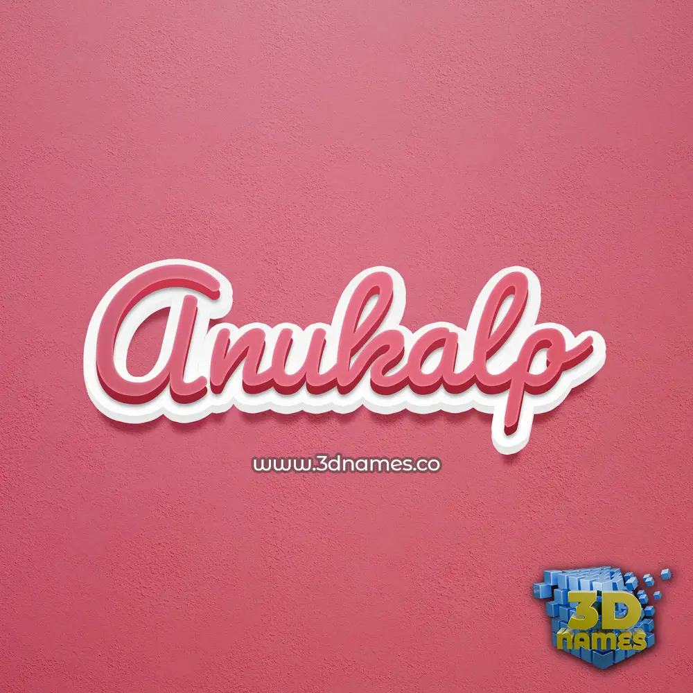 anukalp in Red Scribble style - 3D name wallpaper