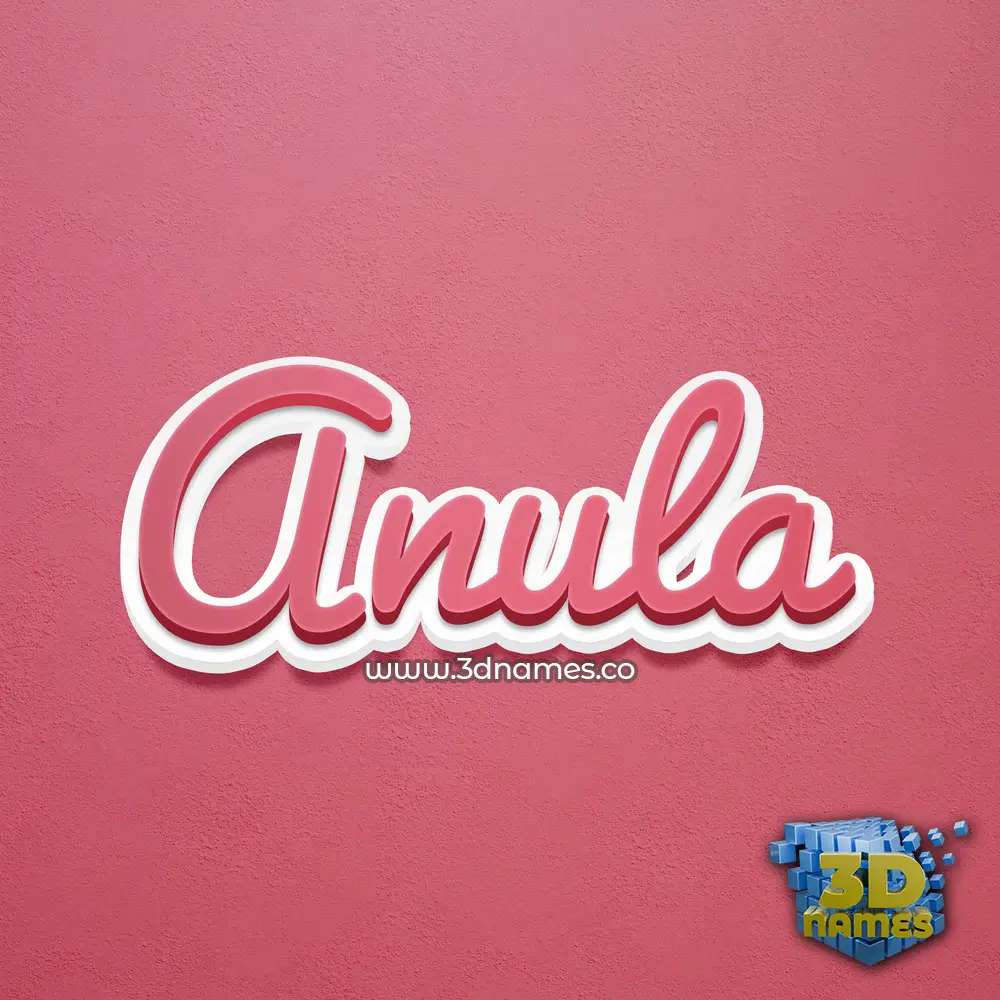 anula in Red Scribble style - 3D name wallpaper
