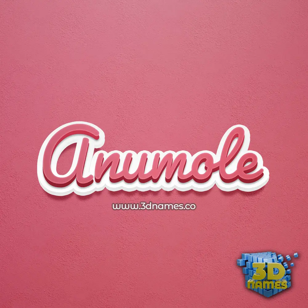 anumole in Red Scribble style - 3D name wallpaper