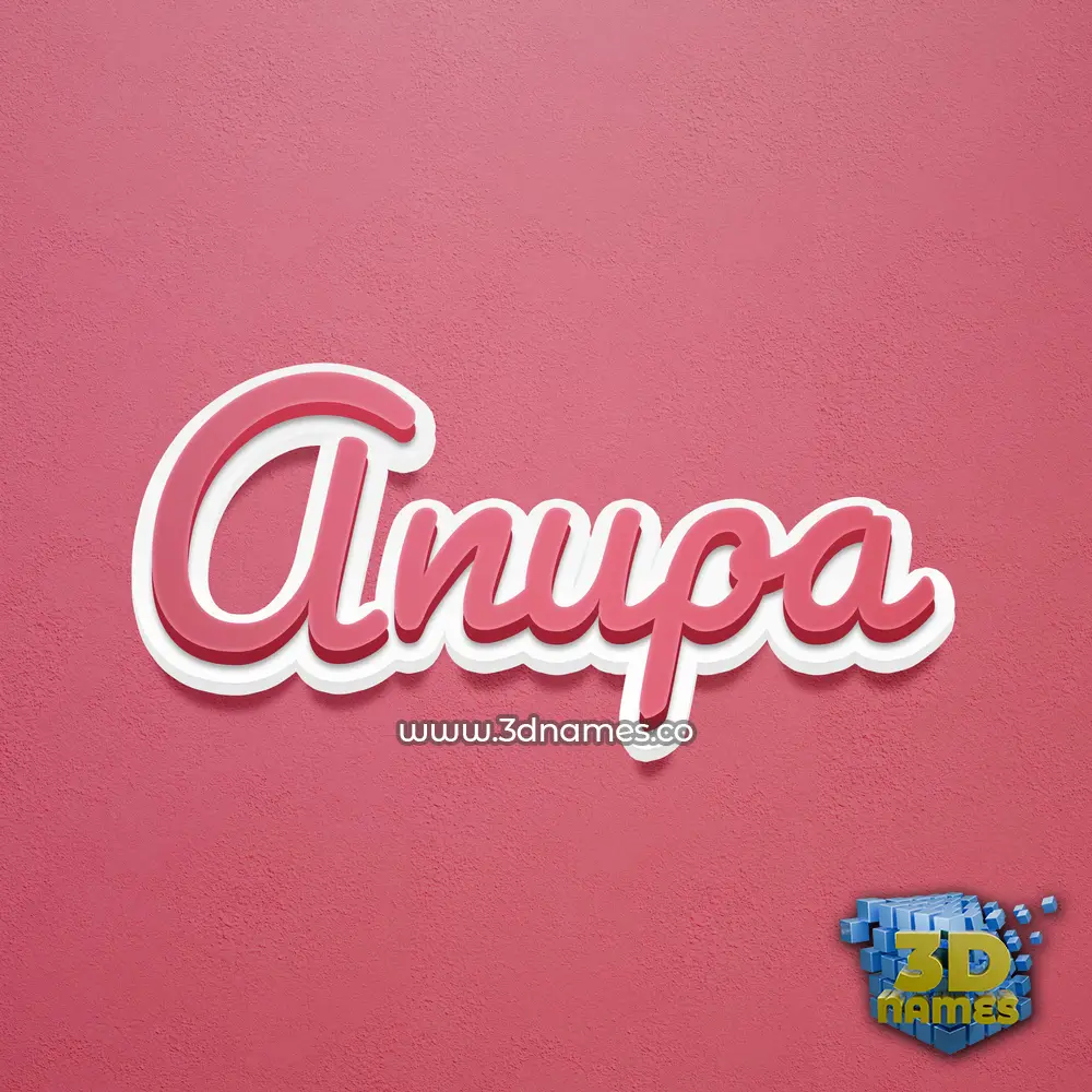 anupa in Red Scribble style - 3D name wallpaper