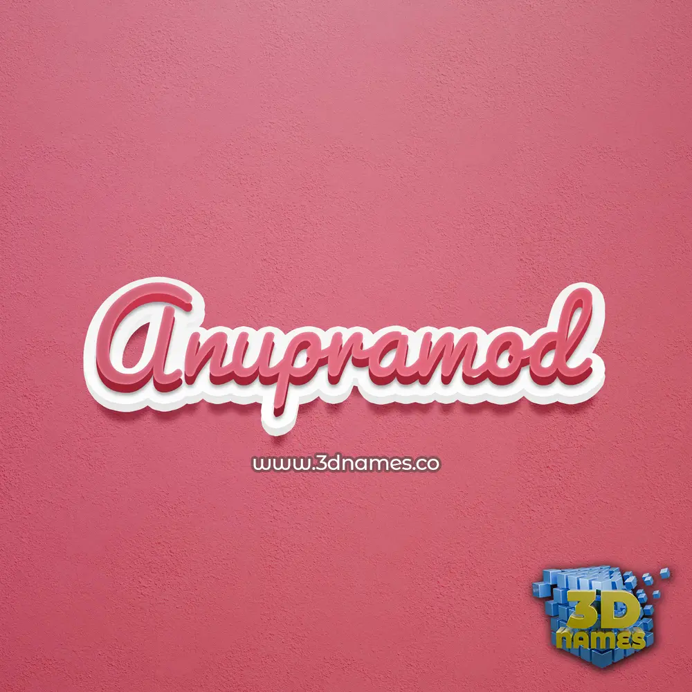 anupramod in Red Scribble style - 3D name wallpaper