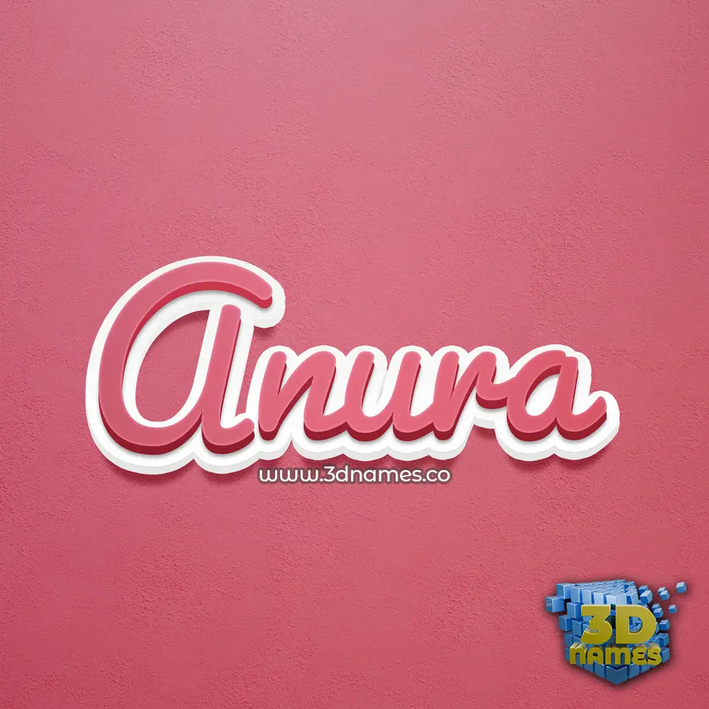 anura in Red Scribble style - 3D name wallpaper