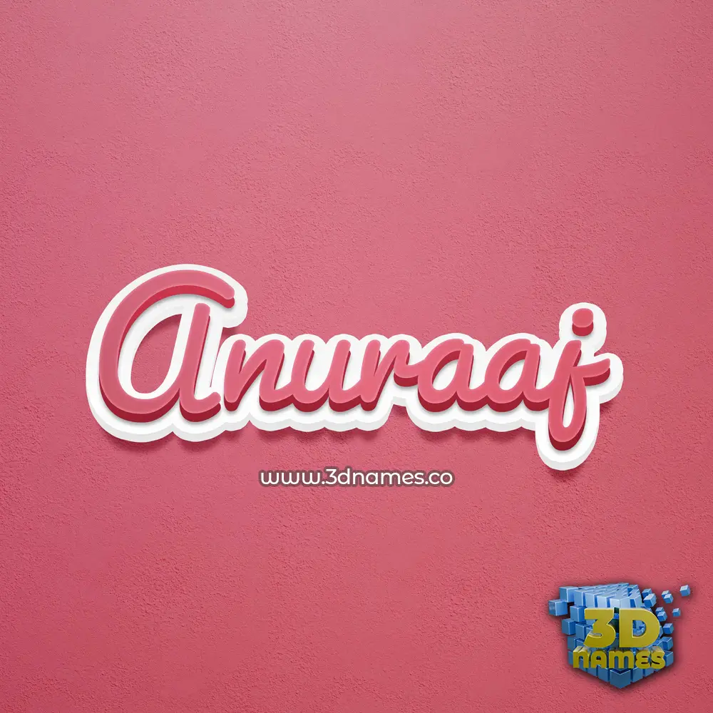 anuraaj in Red Scribble style - 3D name wallpaper