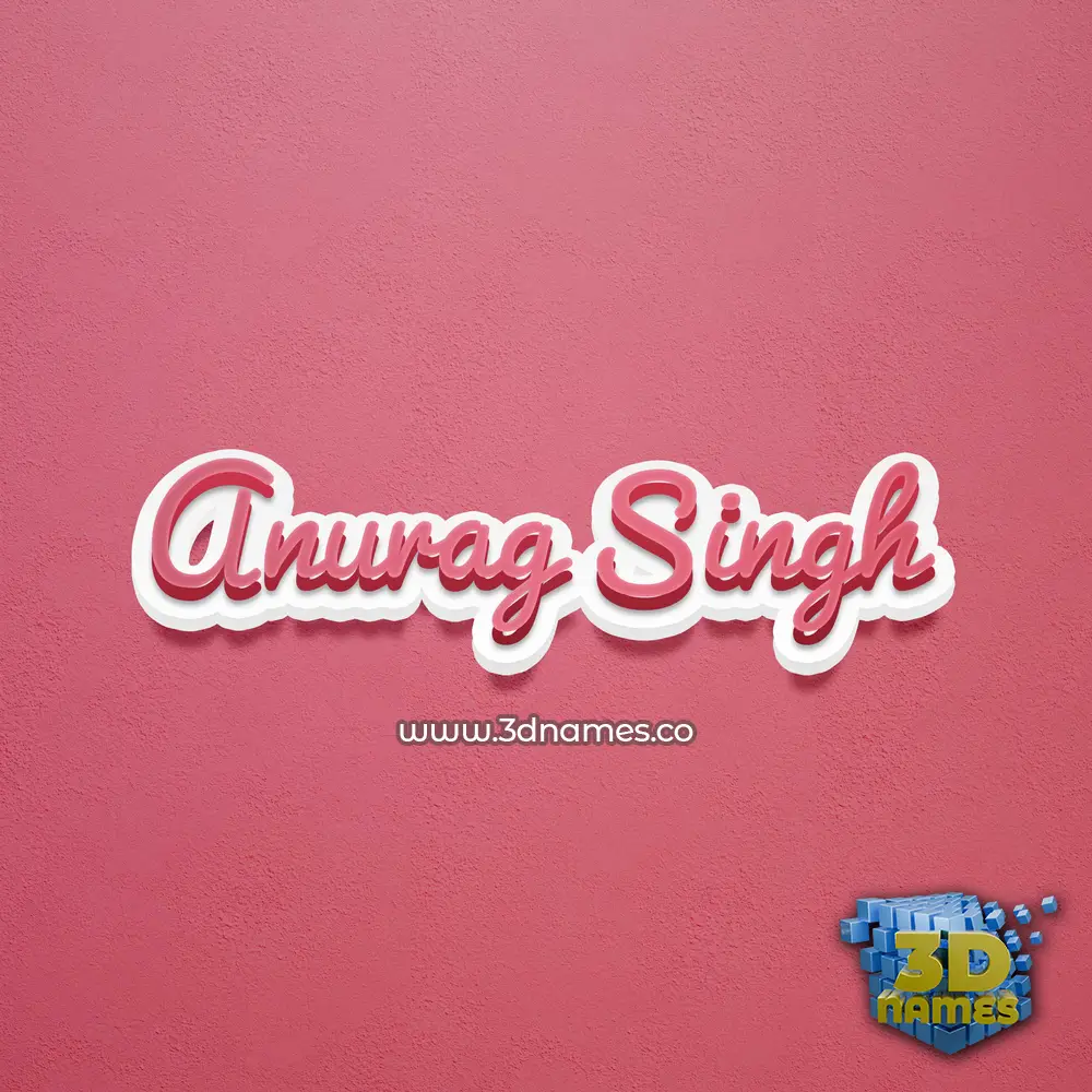 anurag singh in Red Scribble style - 3D name wallpaper