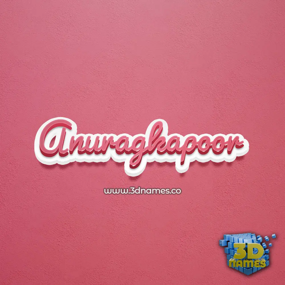 anuragkapoor in Red Scribble style - 3D name wallpaper