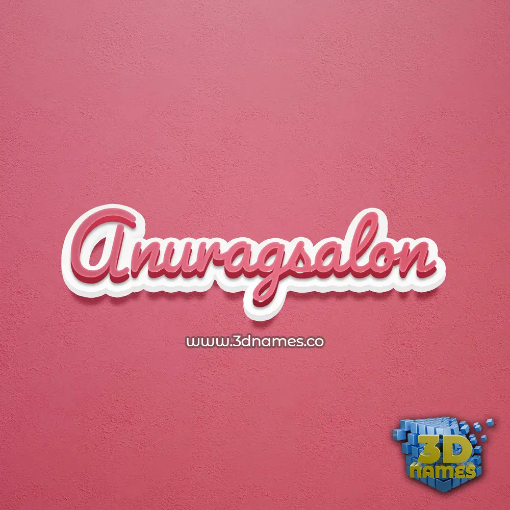anuragsalon in Red Scribble style - 3D name wallpaper
