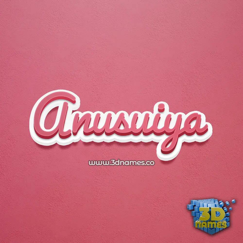anusuiya in Red Scribble style - 3D name wallpaper