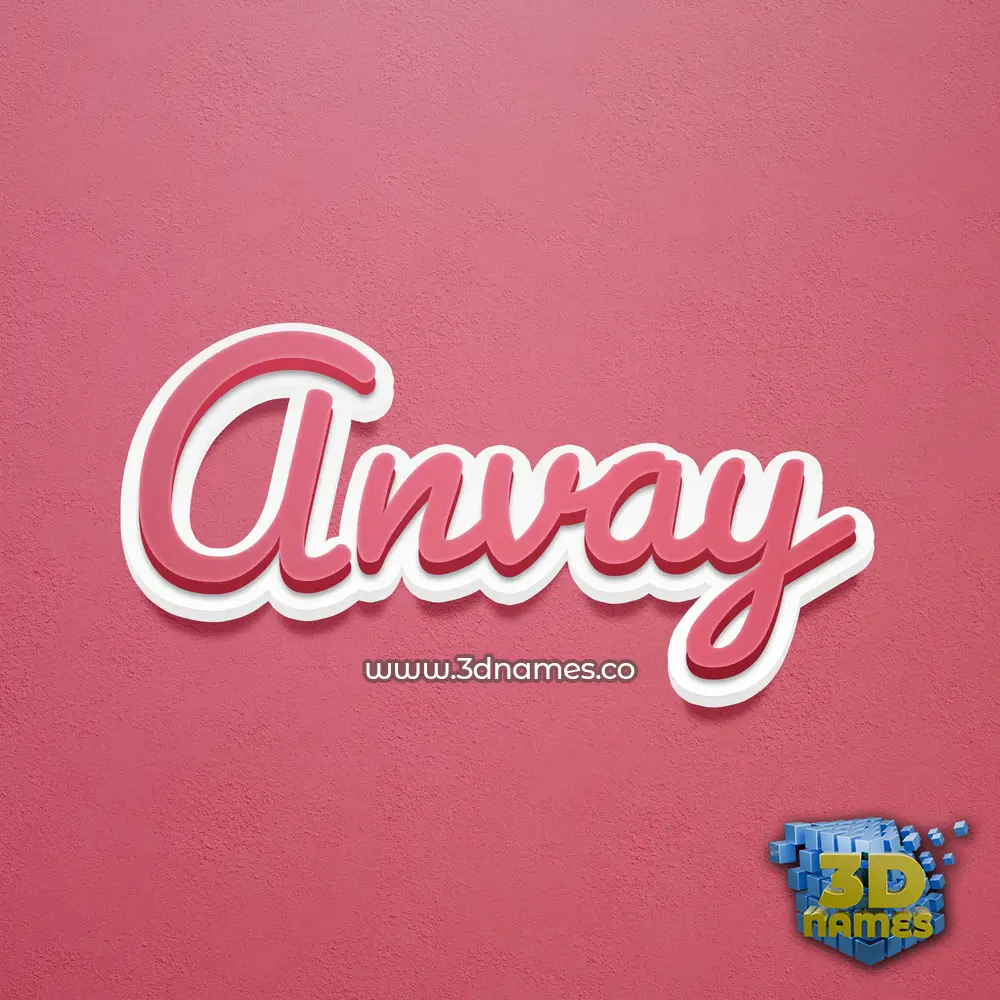 anvay in Red Scribble style - 3D name wallpaper