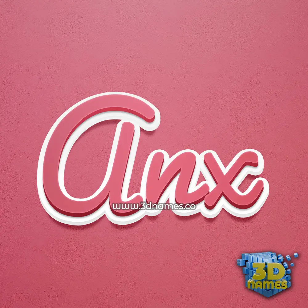 anx in Red Scribble style - 3D name wallpaper