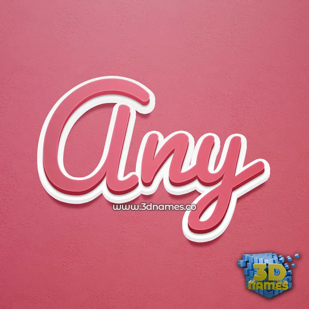 any in Red Scribble style - 3D name wallpaper