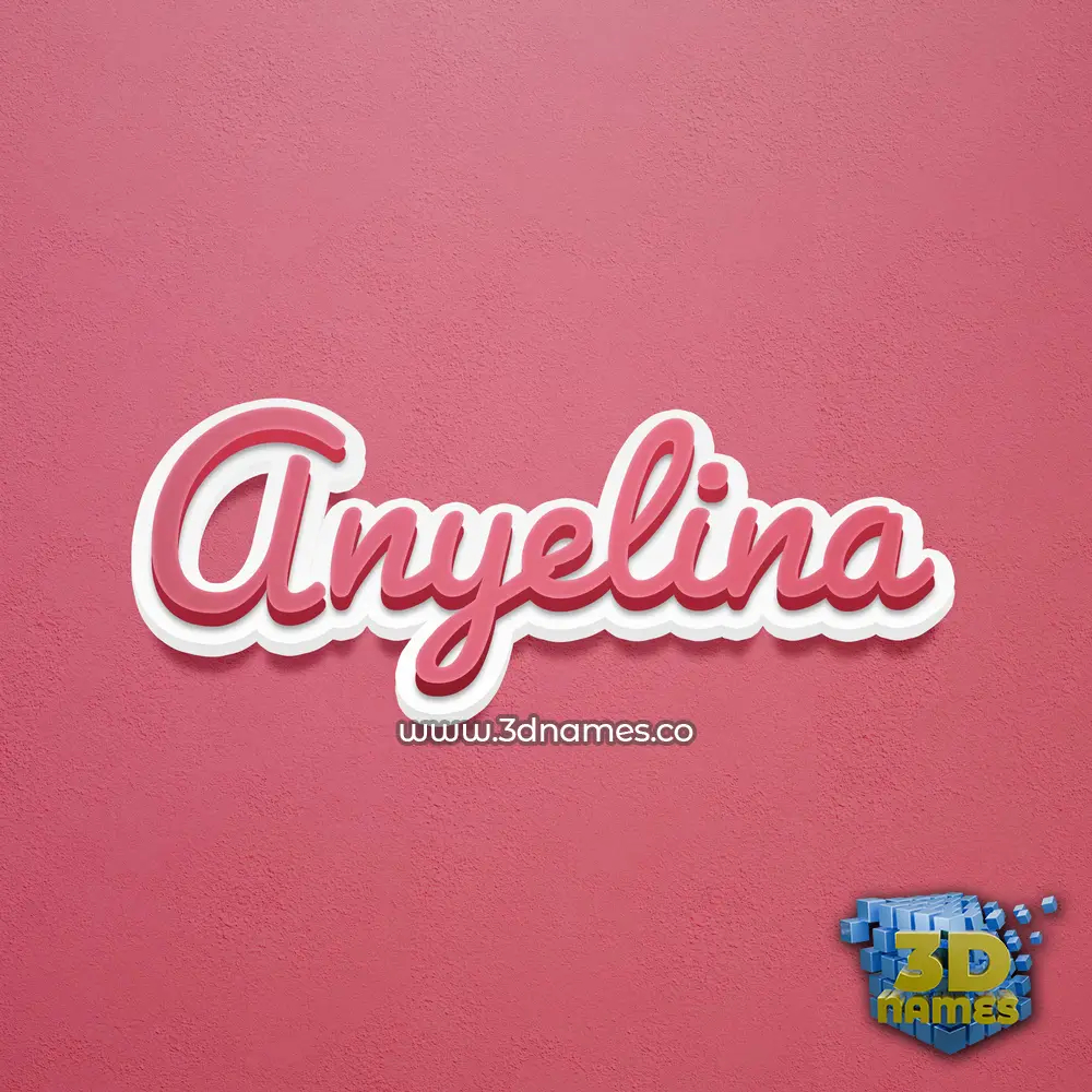 anyelina in Red Scribble style - 3D name wallpaper