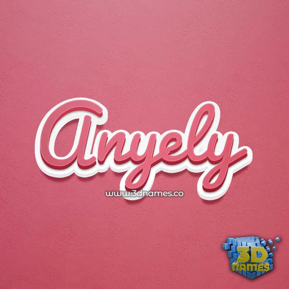 anyely in Red Scribble style - 3D name wallpaper