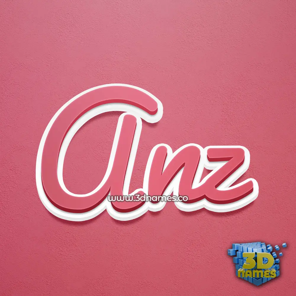 anz in Red Scribble style - 3D name wallpaper