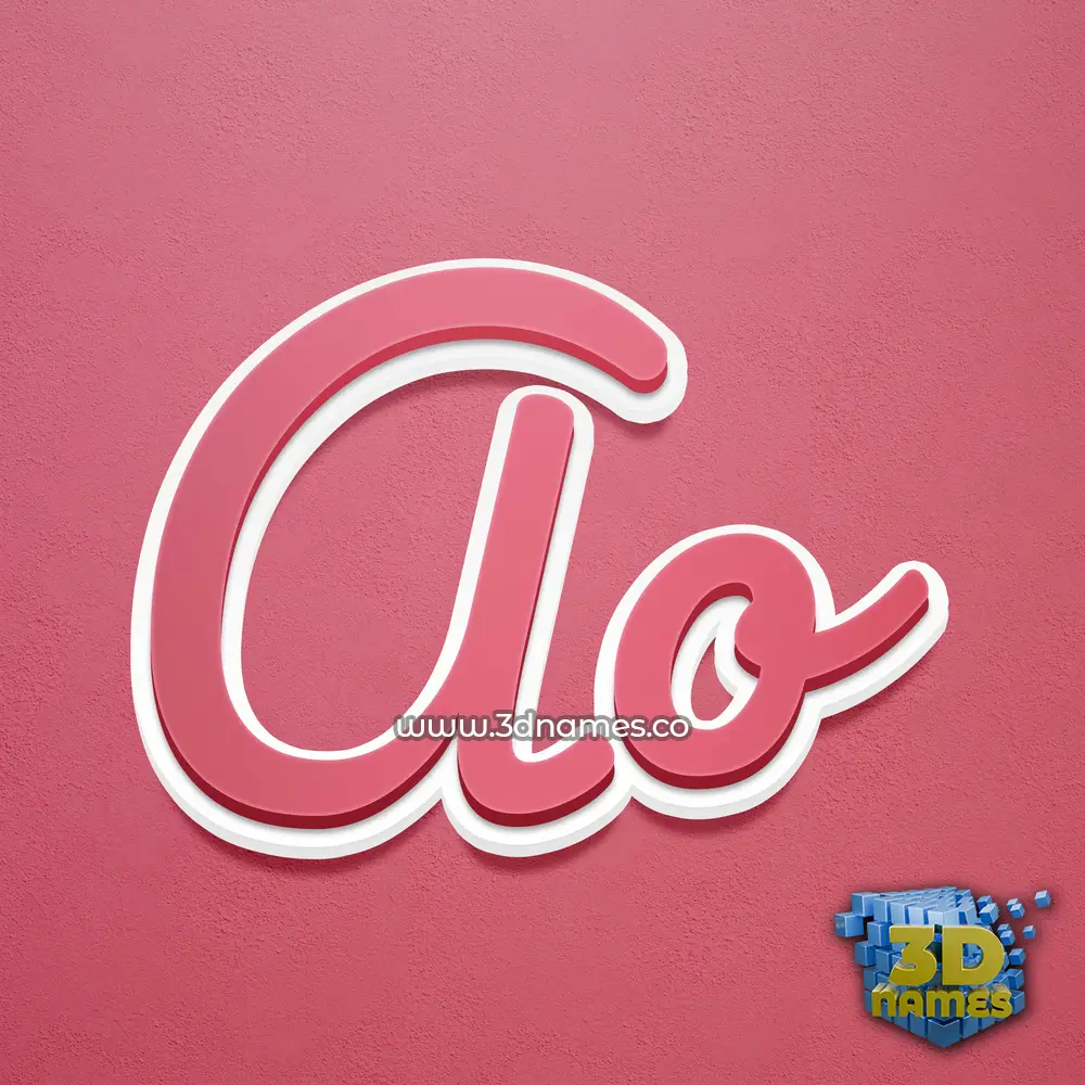 ao in Red Scribble style - 3D name wallpaper
