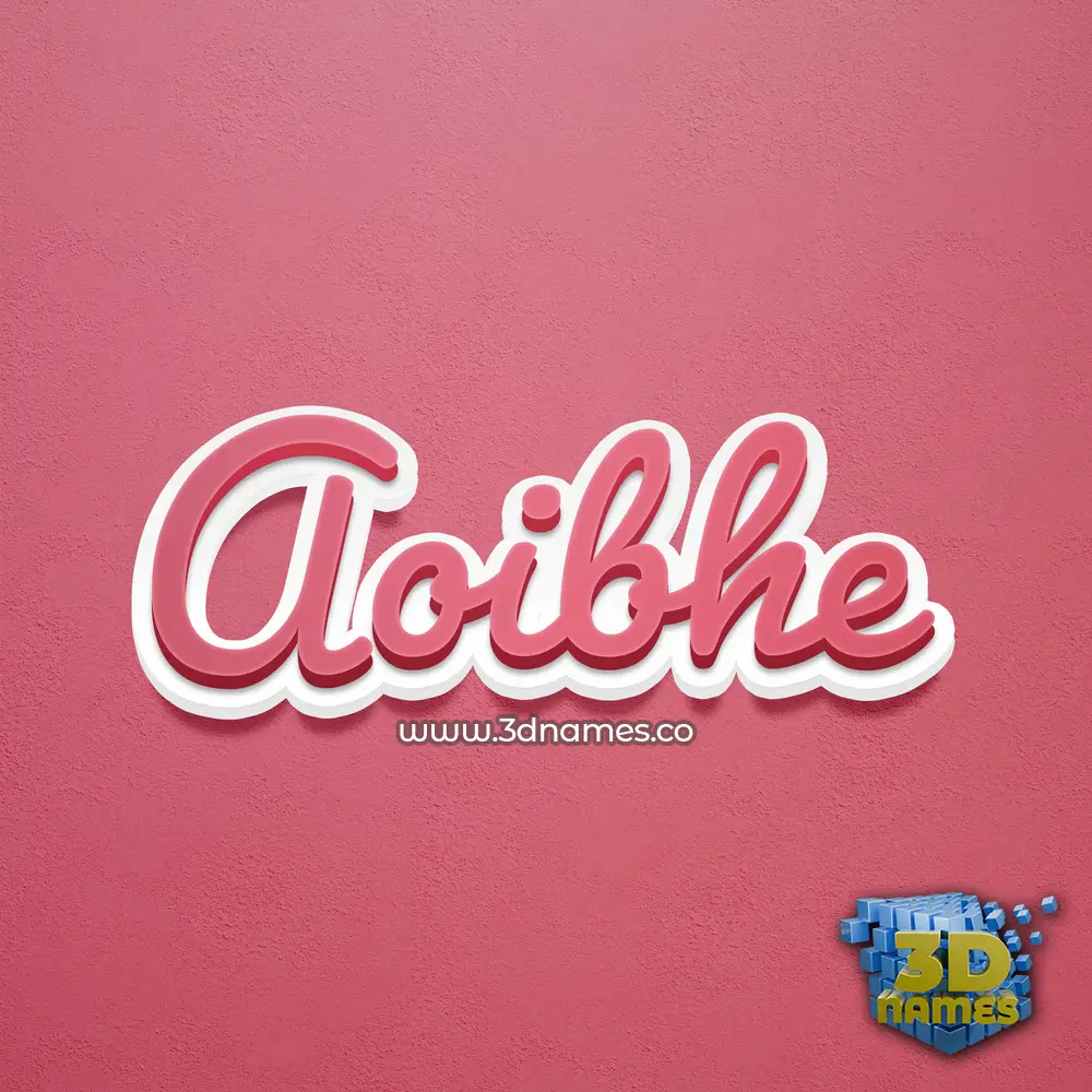 aoibhe in Red Scribble style - 3D name wallpaper