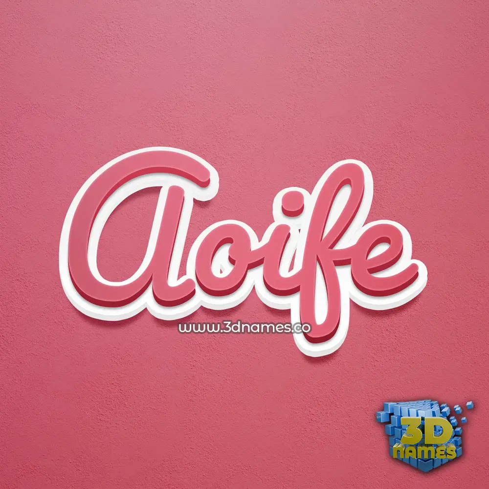 aoife in Red Scribble style - 3D name wallpaper