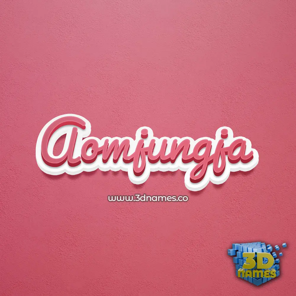 aomjungja in Red Scribble style - 3D name wallpaper