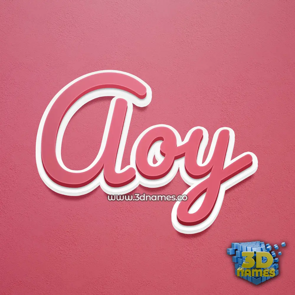 aoy in Red Scribble style - 3D name wallpaper