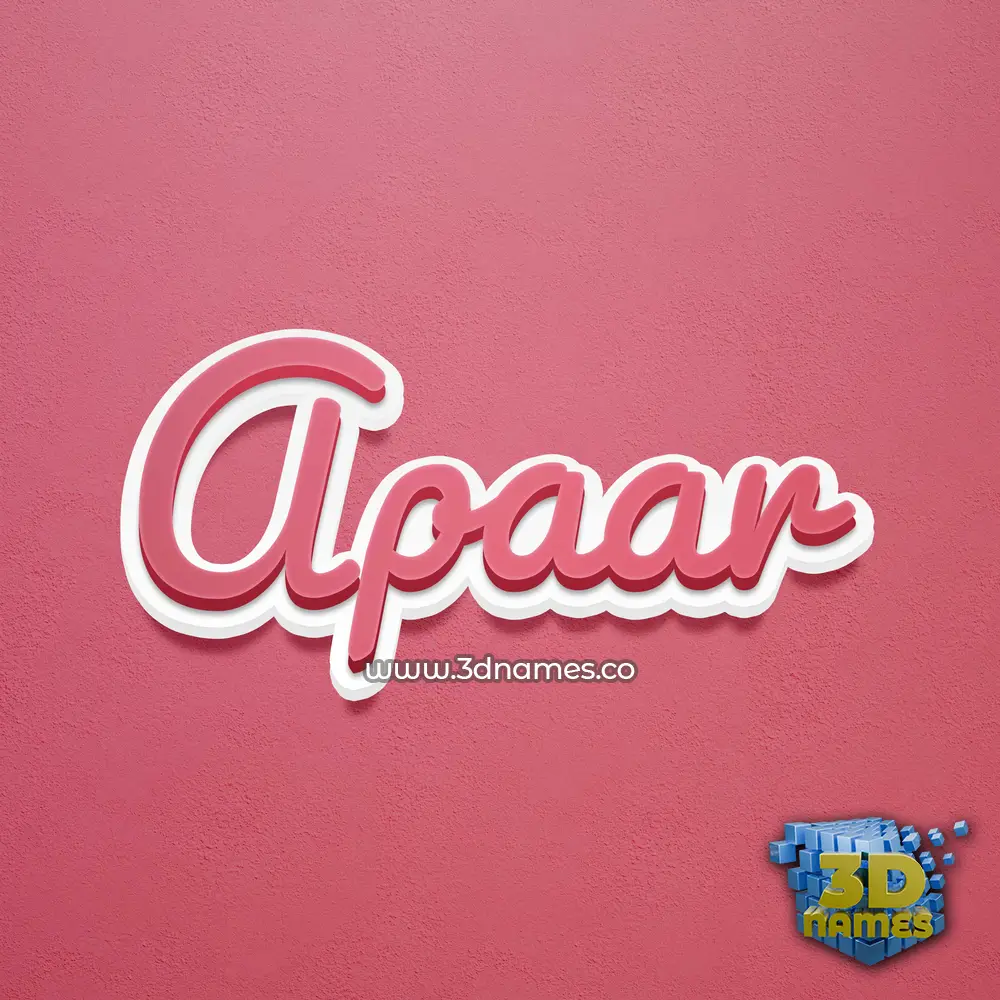 apaar in Red Scribble style - 3D name wallpaper