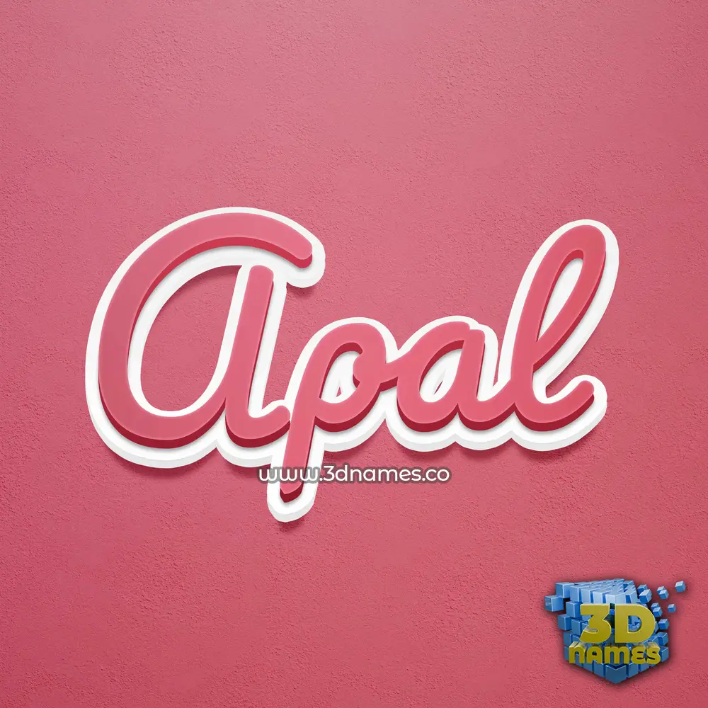 apal in Red Scribble style - 3D name wallpaper