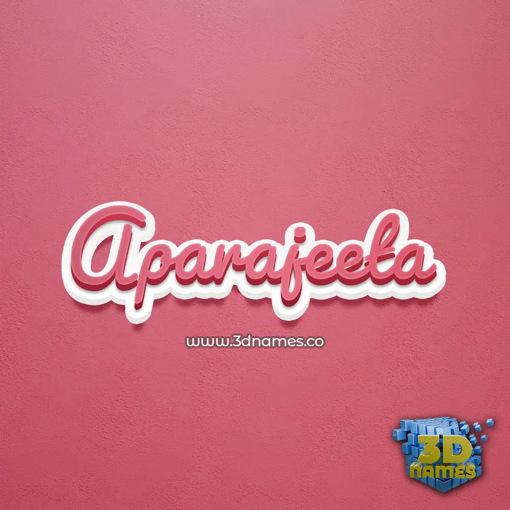 aparajeeta in Red Scribble style - 3D name wallpaper