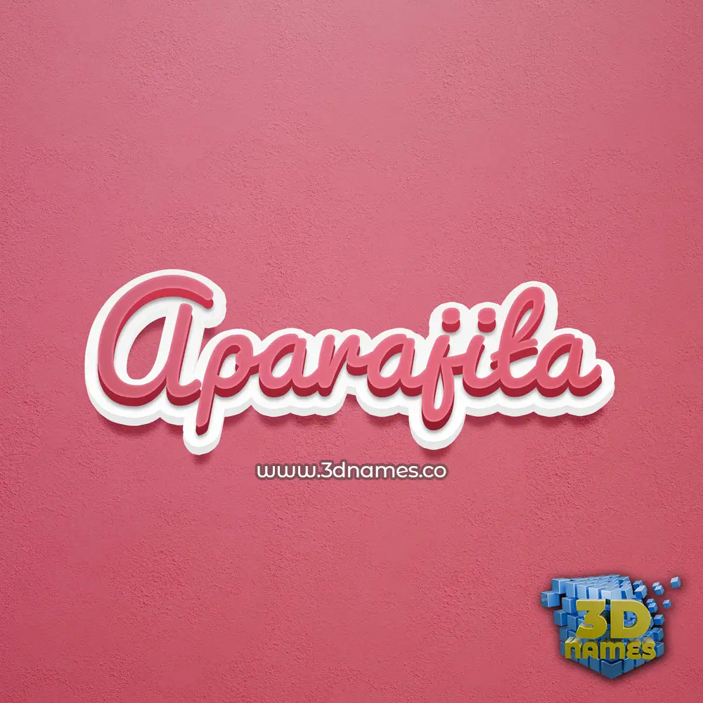 aparajita in Red Scribble style - 3D name wallpaper