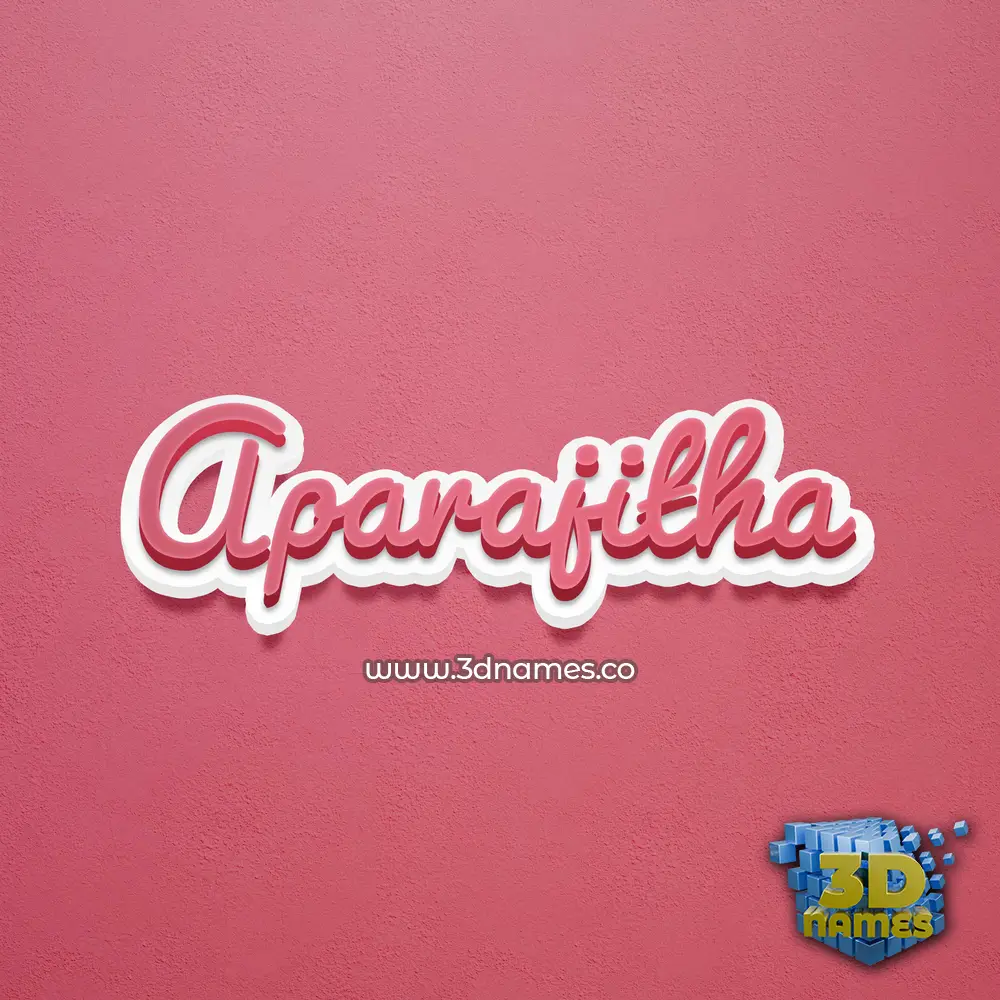 aparajitha in Red Scribble style - 3D name wallpaper