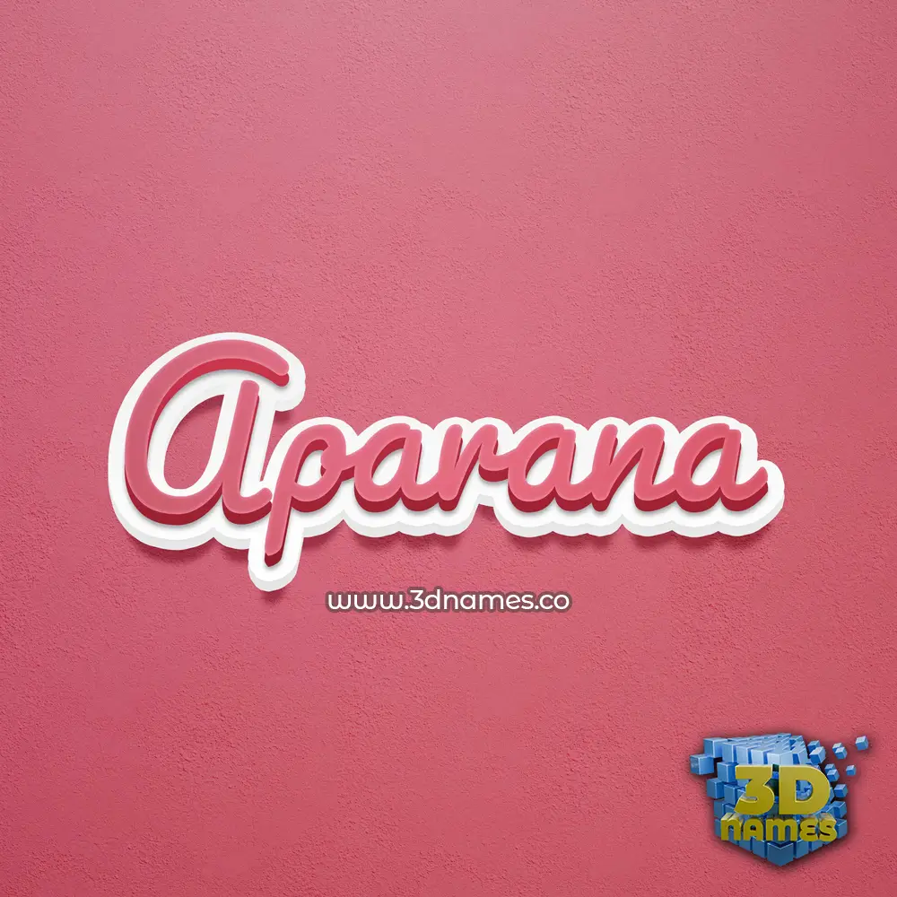 aparana in Red Scribble style - 3D name wallpaper
