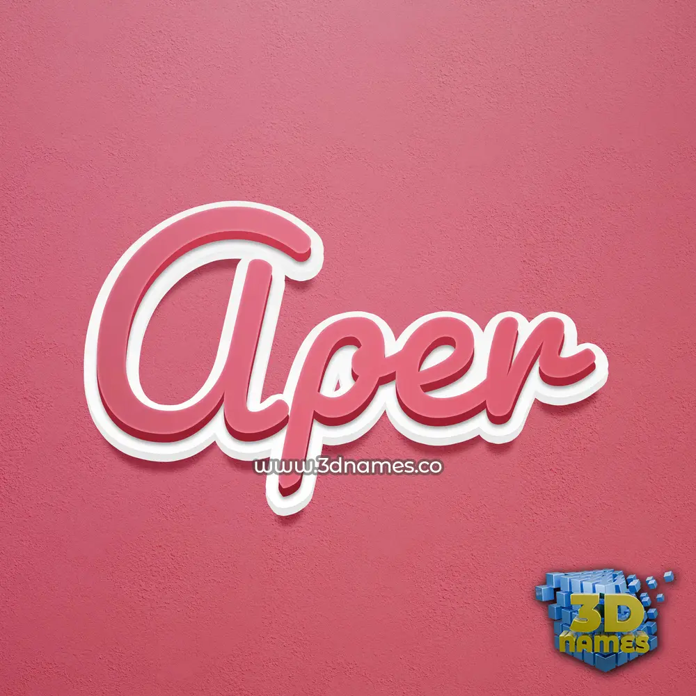 aper in Red Scribble style - 3D name wallpaper