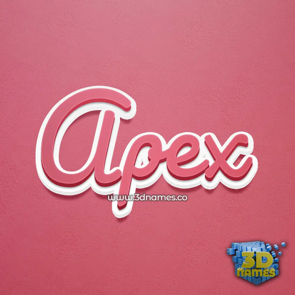 apex in Red Scribble style - 3D name wallpaper