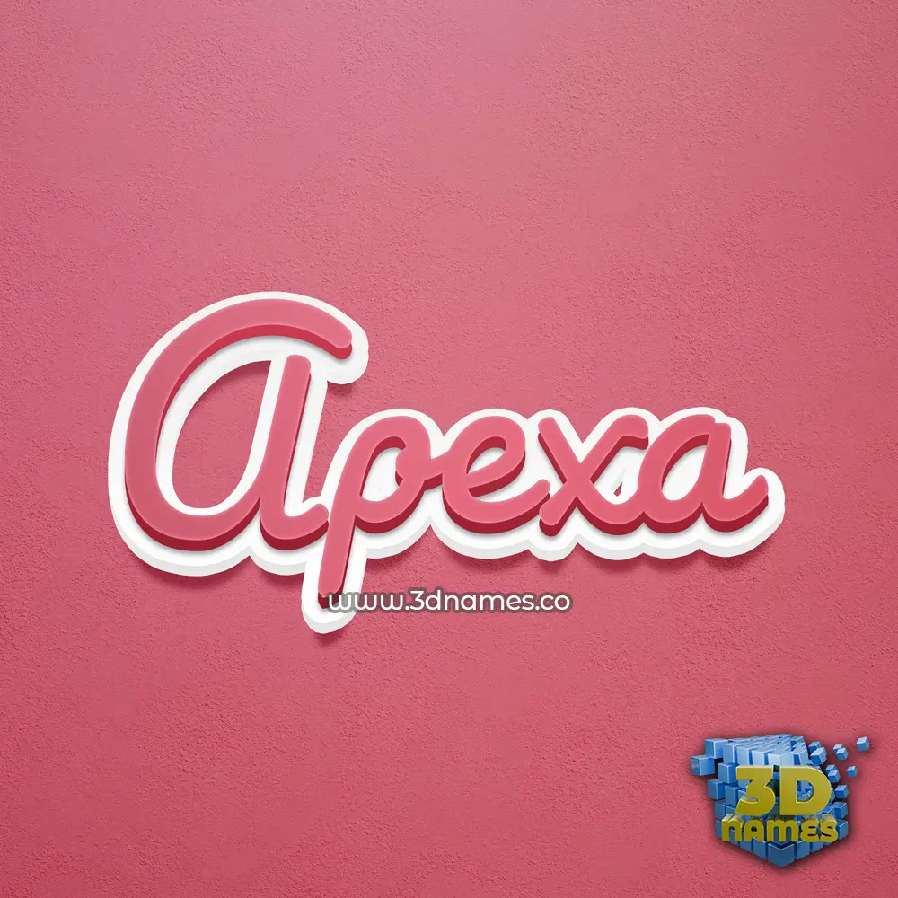 apexa in Red Scribble style - 3D name wallpaper