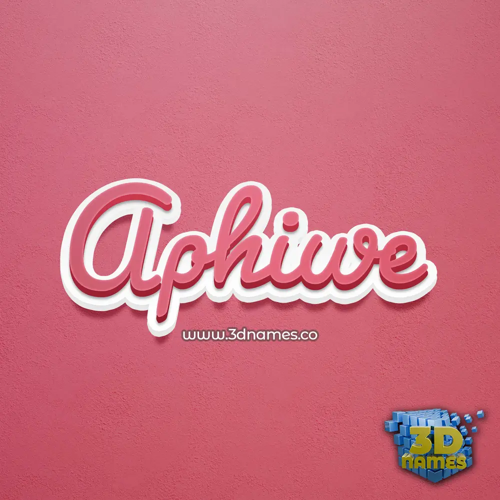 aphiwe in Red Scribble style - 3D name wallpaper