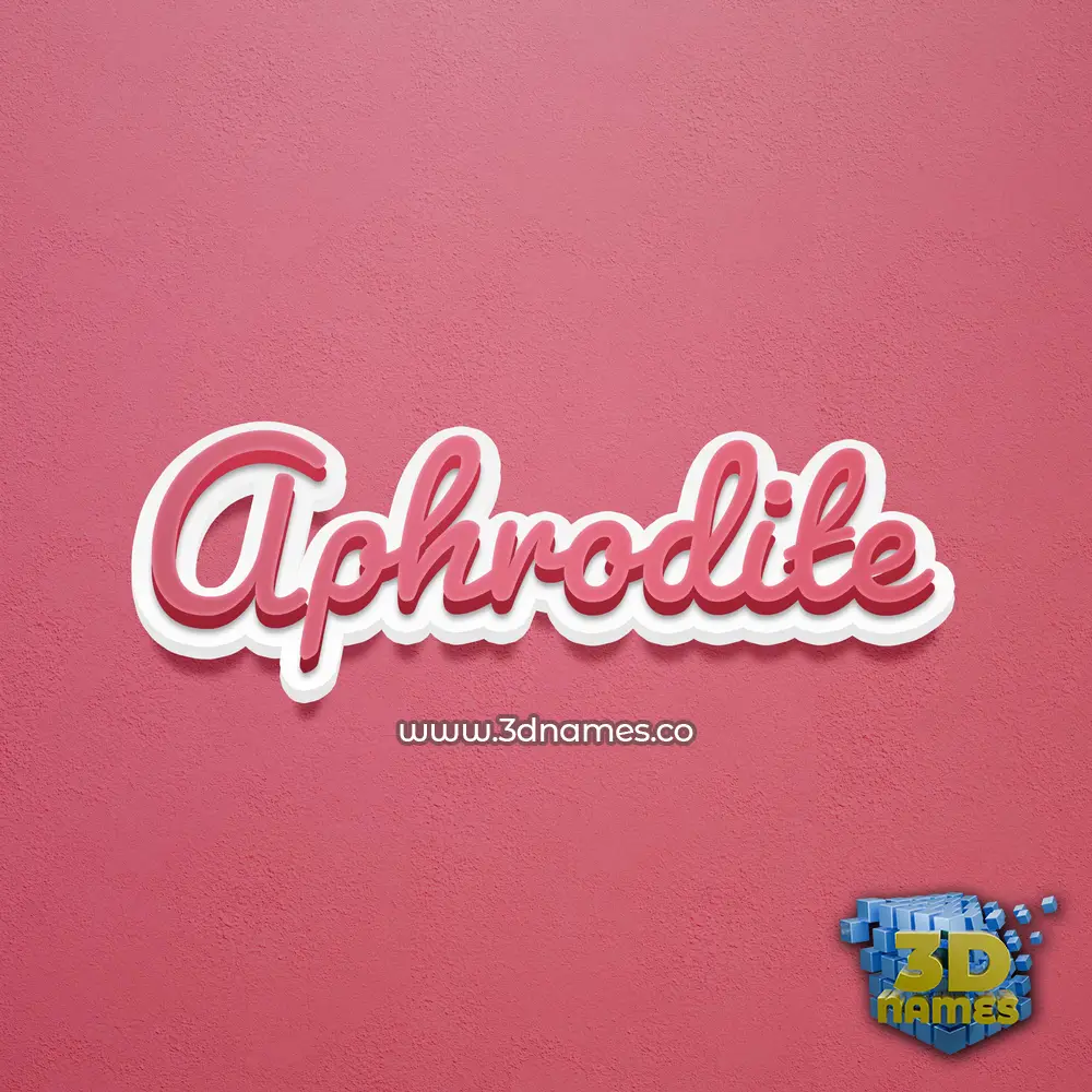 aphrodite in Red Scribble style - 3D name wallpaper