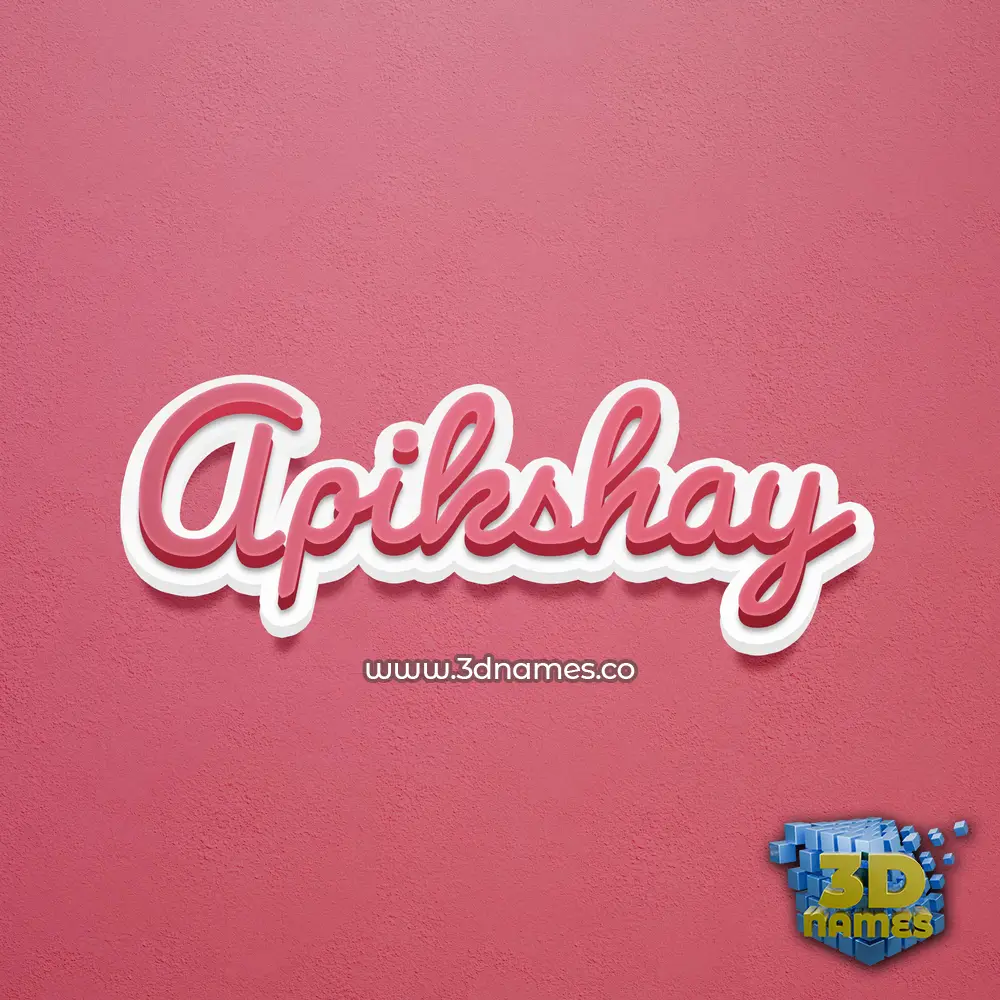 apikshay in Red Scribble style - 3D name wallpaper