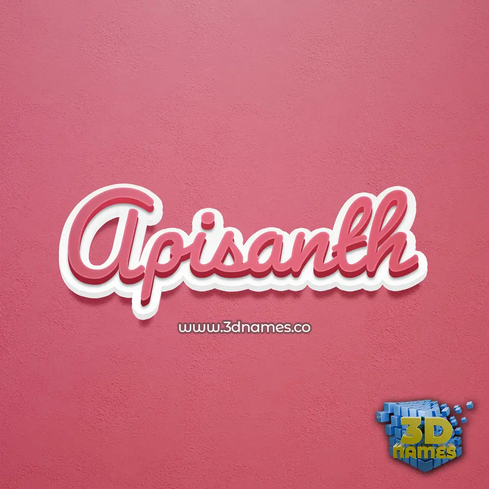 apisanth in Red Scribble style - 3D name wallpaper