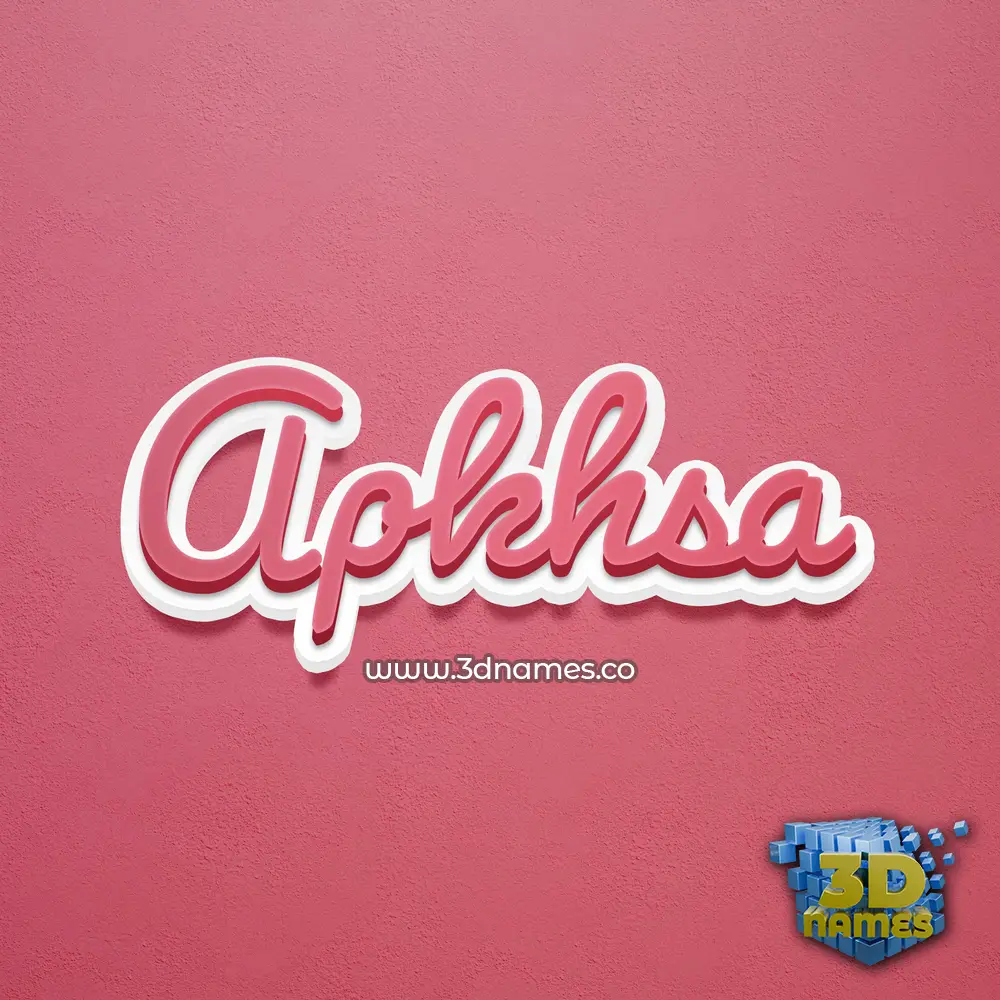 apkhsa in Red Scribble style - 3D name wallpaper