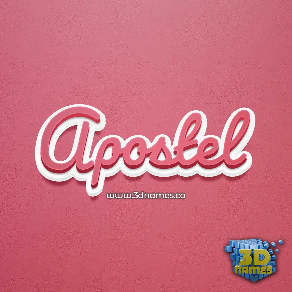 apostel in Red Scribble style - 3D name wallpaper
