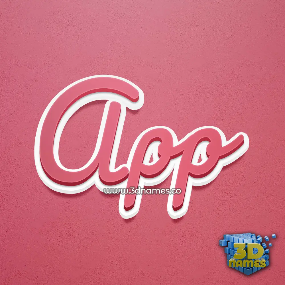 app in Red Scribble style - 3D name wallpaper