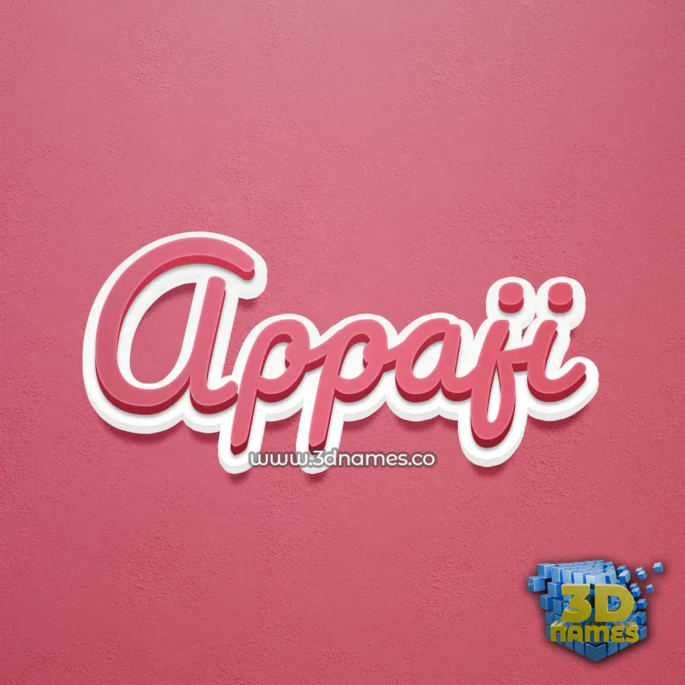 appaji in Red Scribble style - 3D name wallpaper